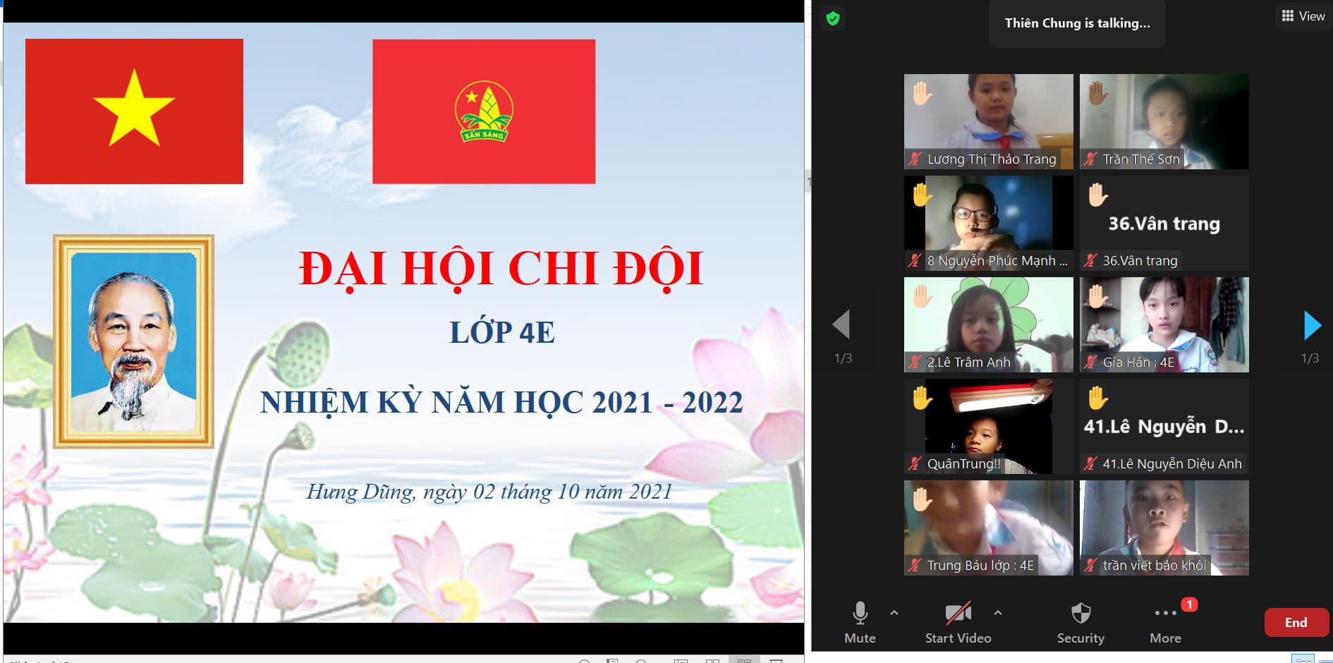 Đại hội chi đội năm học 2021-2022