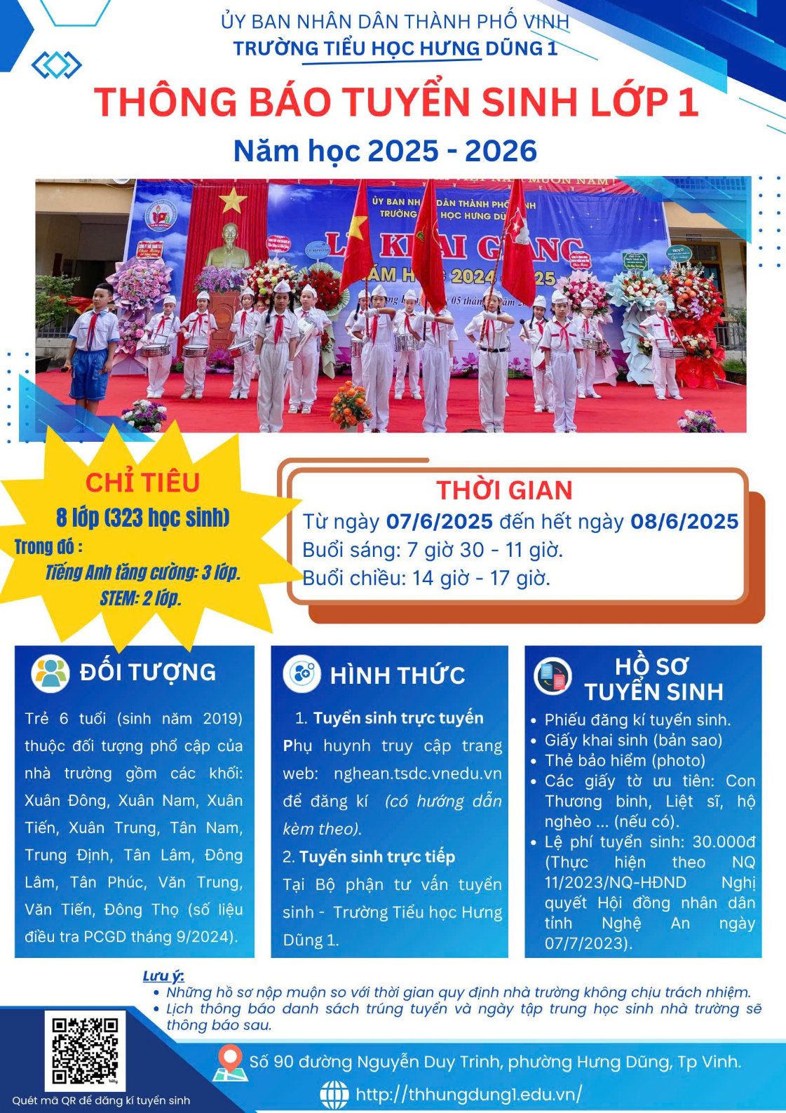 🎓🎓🎓THÔNG BÁO TUYỂN SINH TRƯỜNG TH HƯNG DŨNG 1 NĂM HỌC 2025-2026🎓🎓🎓 Xin gửi đến quý phụ huynh, các em học sinh thông báo mới nhất về thông tin tuyển sinh trường TH Hưng Dũng 1 năm học 2025-2026.